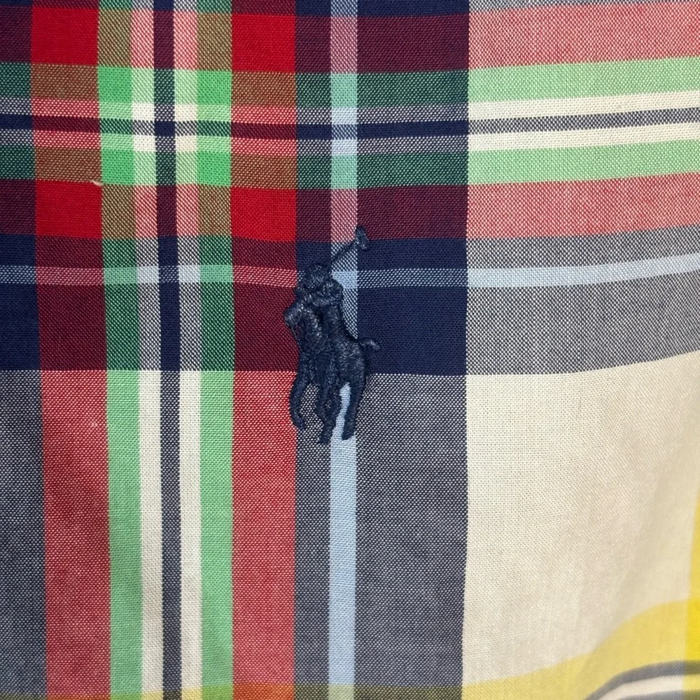 Ralph Lauren Yourh XL‎ 18-20 Blue and Red Plaid Shirt
